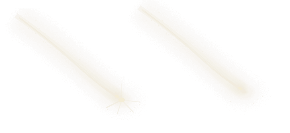 Golden comet streaks